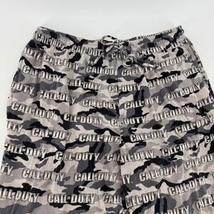 Call of Duty Men's Lounge Pants Gray Camo Drawstring Size Large Cotton
